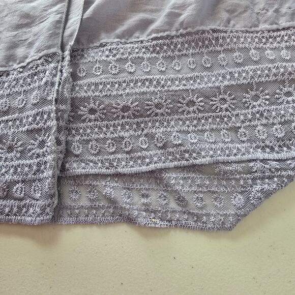 Plus Size Shawl Wrap Lavender Women's OSFM Lace Hem V-Neck Sleeves Oversized - Picture 2 of 7